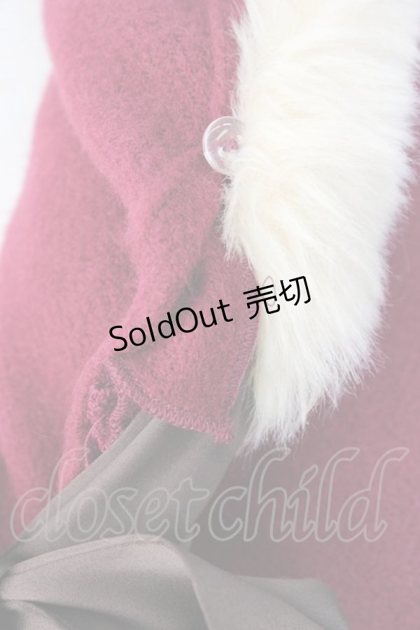 画像3: axes femme / ファーティペット付きストール  ボルドー T-26-01-18-030-AX-TO-SA-ZT570 (3)