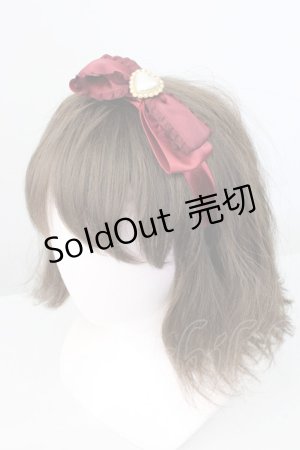 画像: MA*RS / ハートパールリボンカチューシャ  ボルドー T-26-01-18-031-EL-AC-SA-ZT