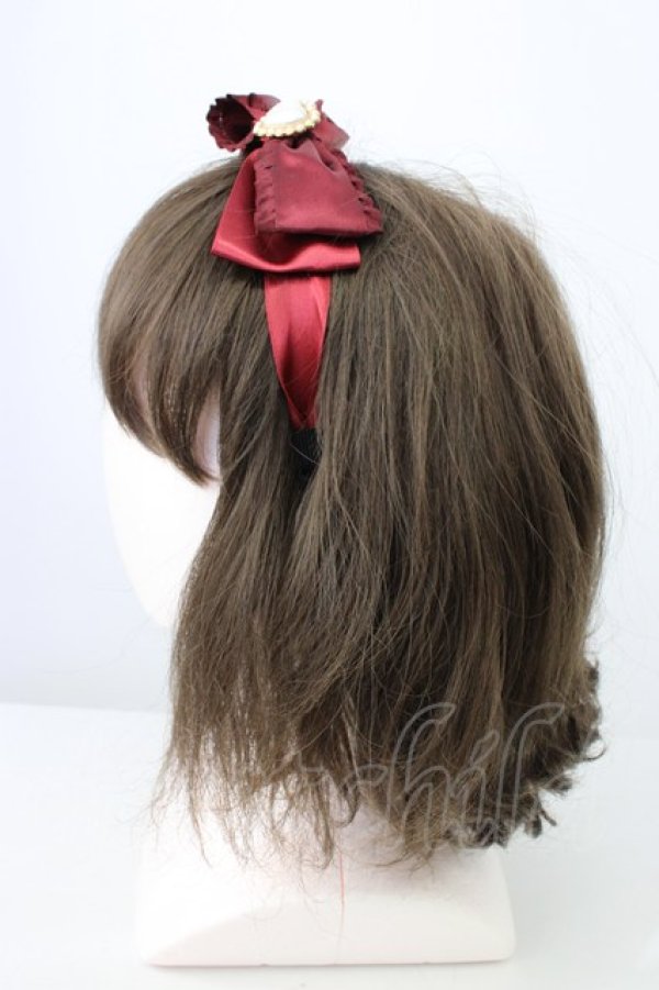 画像2: MA*RS / ハートパールリボンカチューシャ  ボルドー T-26-01-18-031-EL-AC-SA-ZT (2)