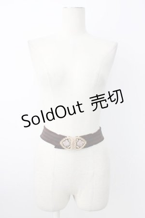 画像: axes femme / ハートローズゴムベルト  ブラウン T-26-01-18-035-AX-ZA-SA-ZT485