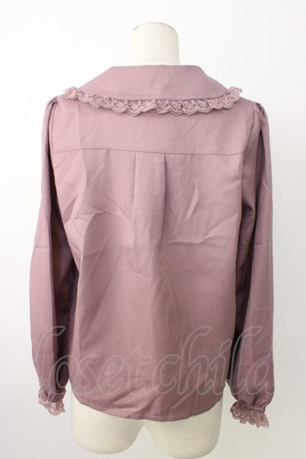 画像2: axes femme POETIQUE / レースデザインフリルブラウス M ピンク T-26-01-18-004-AX-BL-SA-ZT (2)