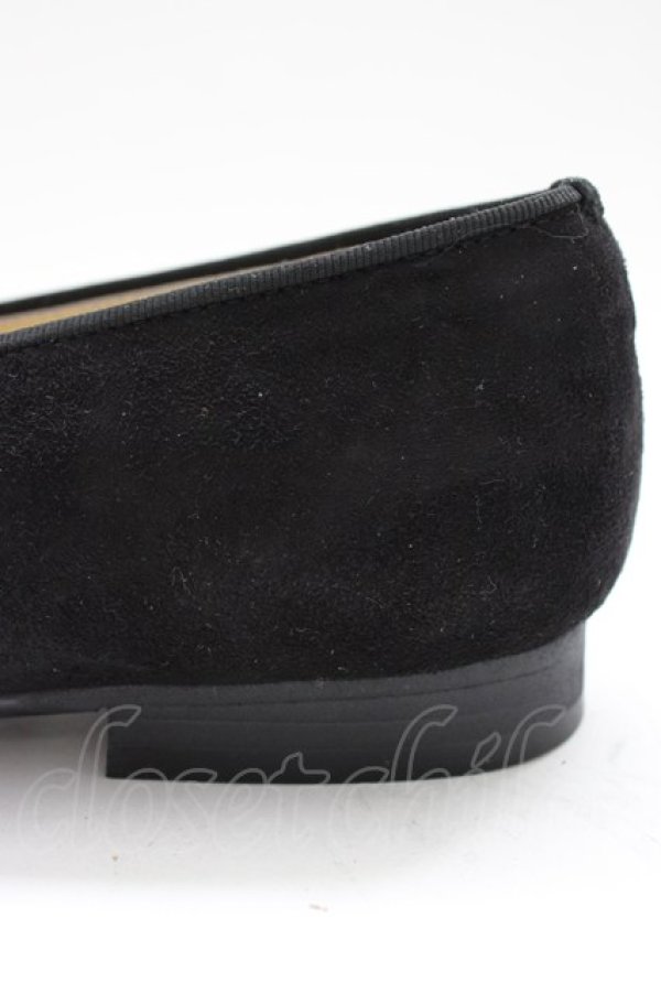 画像5: KANEKO ISAO / リボンスウェードパンプス LL ブラック T-26-01-18-036-EL-SH-SA-ZT (5)