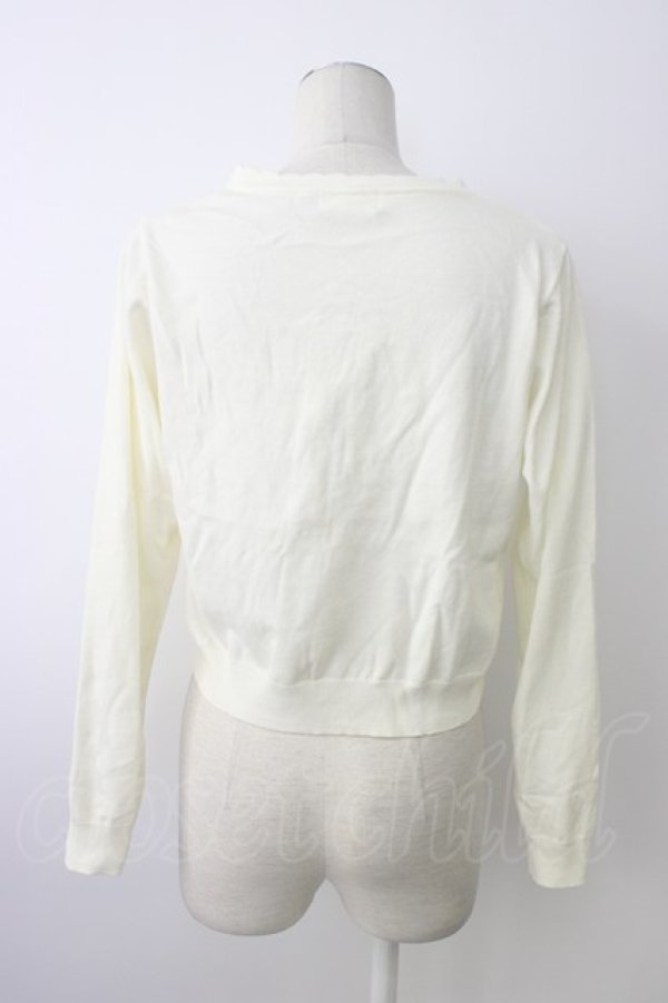 画像2: m petit by misako / AM*ハート透かしニットカーディガン L アイボリー T-26-01-18-001-LO-TO-SA-ZT (2)