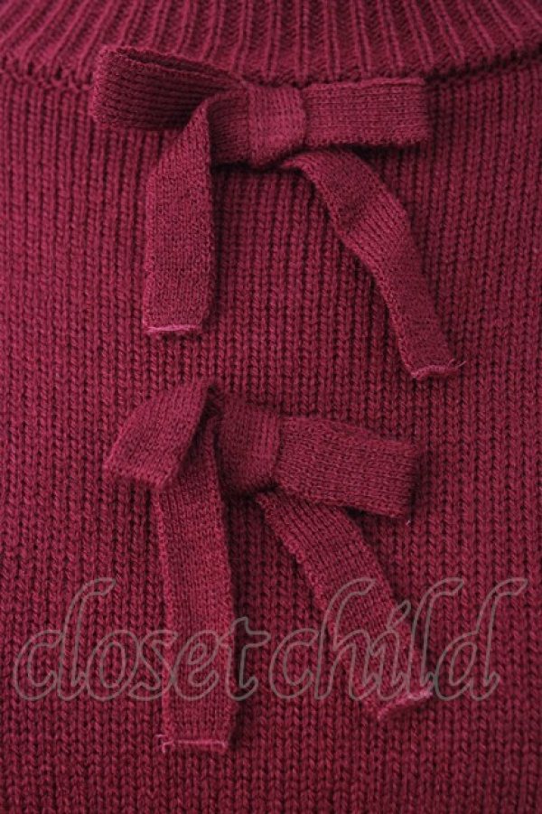 画像4: Fi.n.t / ダブルリボンニット  ボルドー T-26-01-18-005-CA-TO-SA-ZT (4)