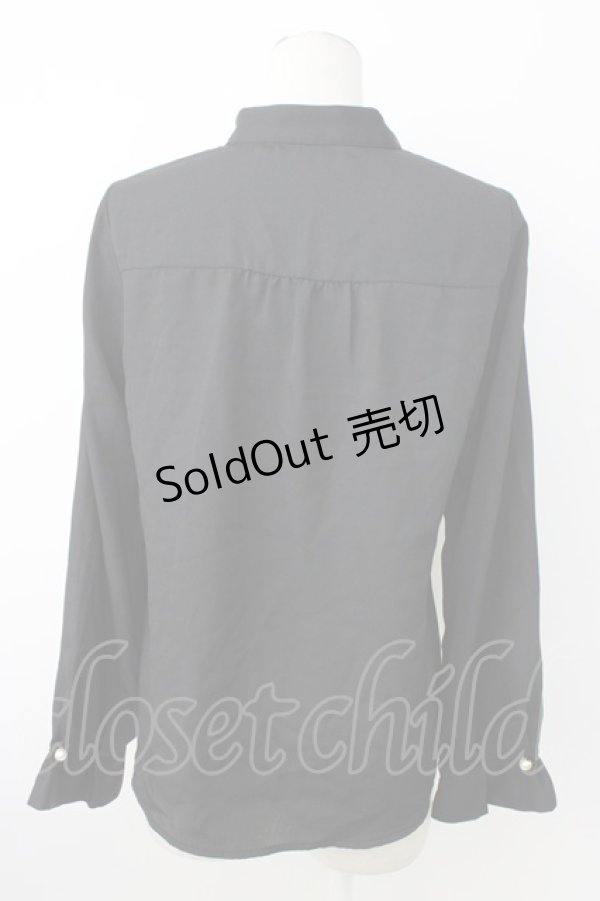 画像2: axes femme / プチハイネックブラウス  黒 T-26-01-18-007-AX-BL-SA-ZT560 (2)