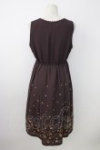 画像2: axes femme / 刺繍入りワンピース  ブラウン T-26-01-18-012-AX-OP-SA-ZT (2)