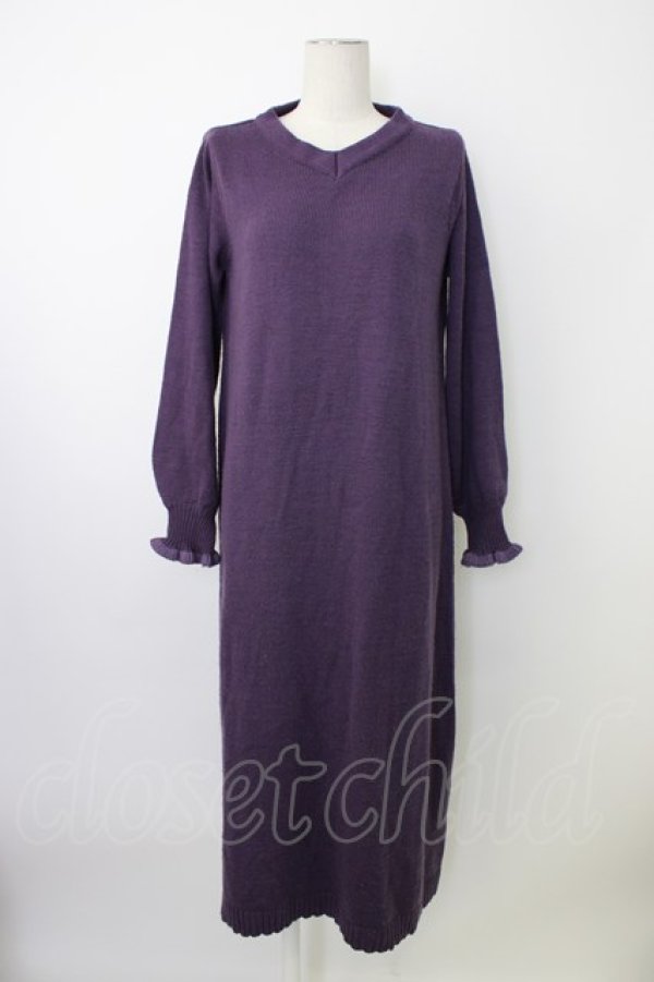 画像3: axes femme / ベストニットワンピース  パープル T-26-01-18-016-AX-OP-SA-ZT (3)