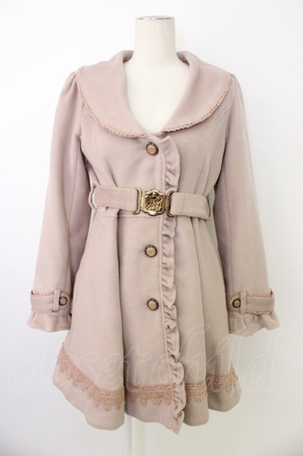 画像1: axes femme / ベルト付コート M ピンク T-26-01-18-019-AX-CO-SA-ZT (1)