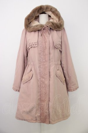 画像: axes femme / 裏キルトモッズコート M ピンク T-26-01-18-020-AX-CO-SA-ZT