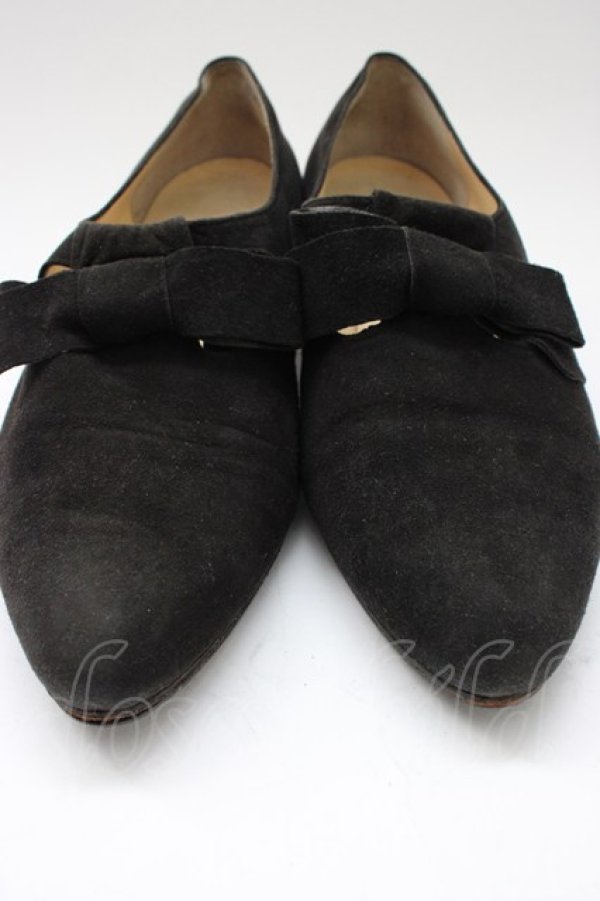 画像6: INGEBORG / スウェードパンプス LL ブラック T-26-01-21-027-LO-SH-SA-ZT (6)