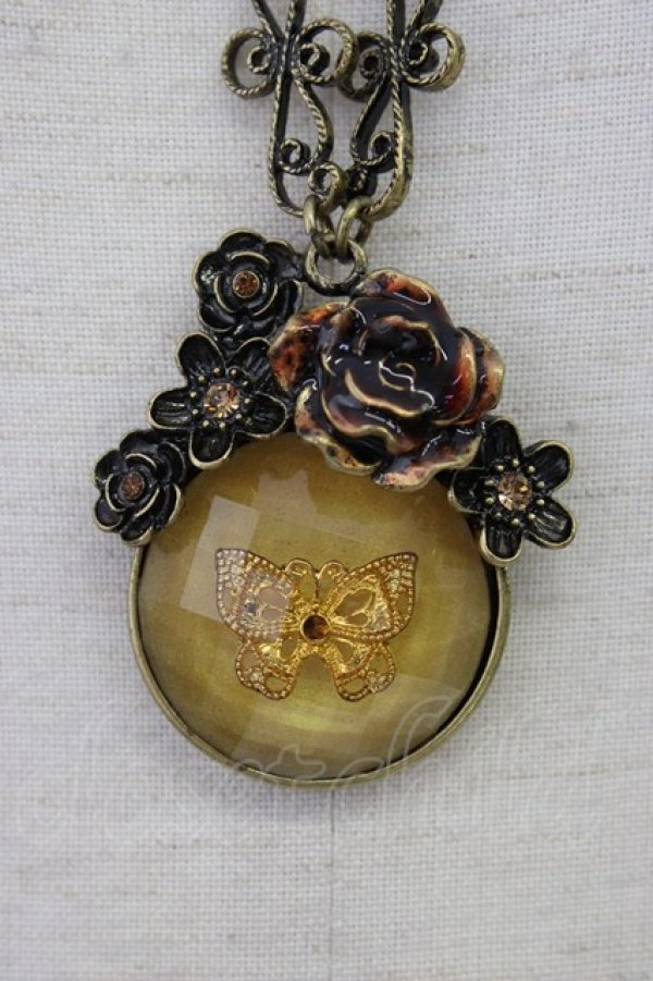 画像2: axes femme / アンティーク調封入ネックレス  ゴールド T-26-01-21-031-AX-AC-SA-ZT (2)