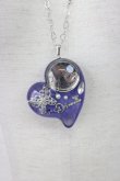 画像2: axes femme / 時計ハートモチーフネックレス  青Ｘシルバー T-26-01-21-035-AX-AC-SA-ZT (2)