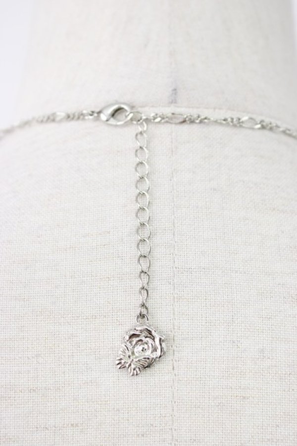 画像4: axes femme / 時計ハートモチーフネックレス  青Ｘシルバー T-26-01-21-035-AX-AC-SA-ZT (4)