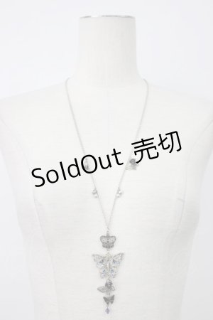画像: axes femme / 蝶々つなぎロングネックレス  シルバー T-26-01-21-036-AX-AC-SA-ZT