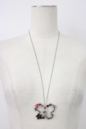 画像: axes femme / 蝶枠モチーフネックレス  シルバー T-26-01-21-037-AX-AC-SA-ZT394F006