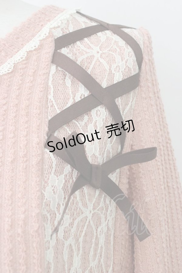 画像3: axes femme / レースアッププルオーバー M ピンク T-26-01-21-004-AX-TO-SA-ZT566 (3)