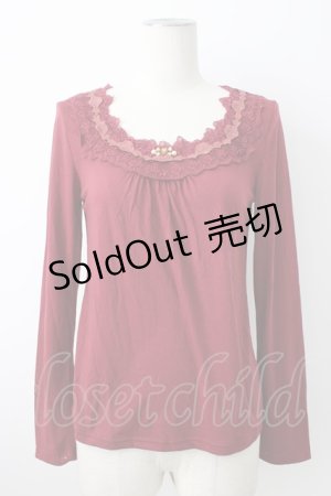 画像: axes femme / 袖口2WAYインナーPO  ワイン T-26-01-21-006-AX-TO-SA-ZT566