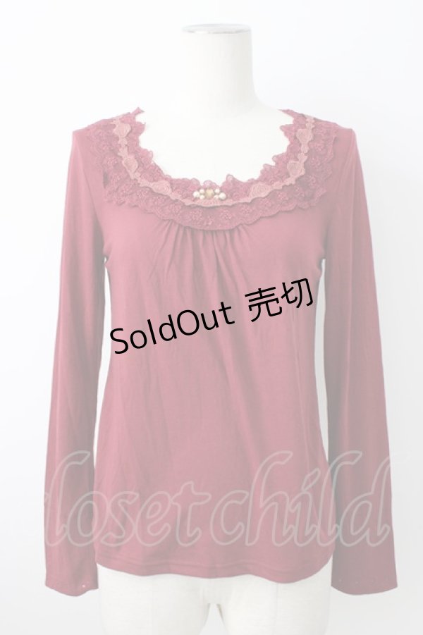 画像1: axes femme / 袖口2WAYインナーPO  ワイン T-26-01-21-006-AX-TO-SA-ZT566 (1)