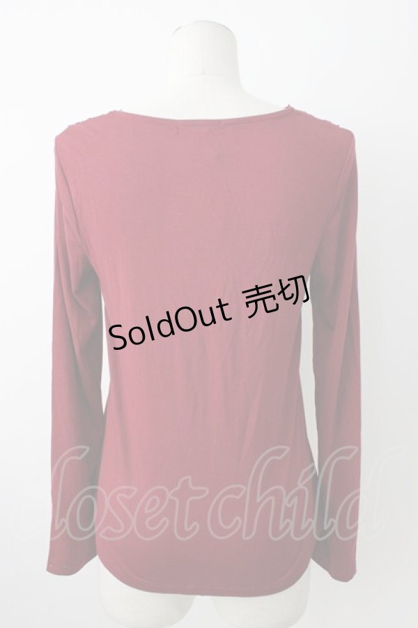 画像2: axes femme / 袖口2WAYインナーPO  ワイン T-26-01-21-006-AX-TO-SA-ZT566 (2)