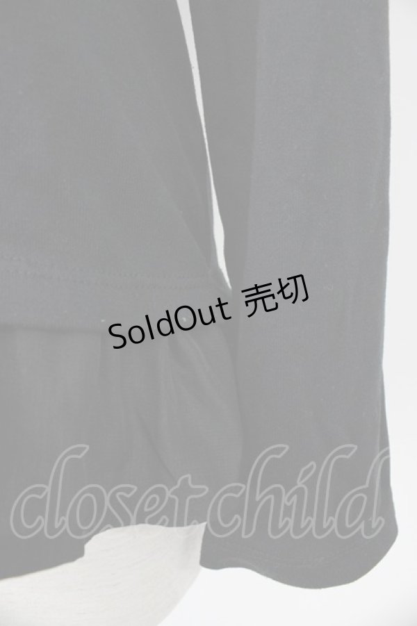 画像4: axes femme / 音符刺繍ブラウス  ブラック T-26-01-21-007-AX-BL-SA-ZT (4)