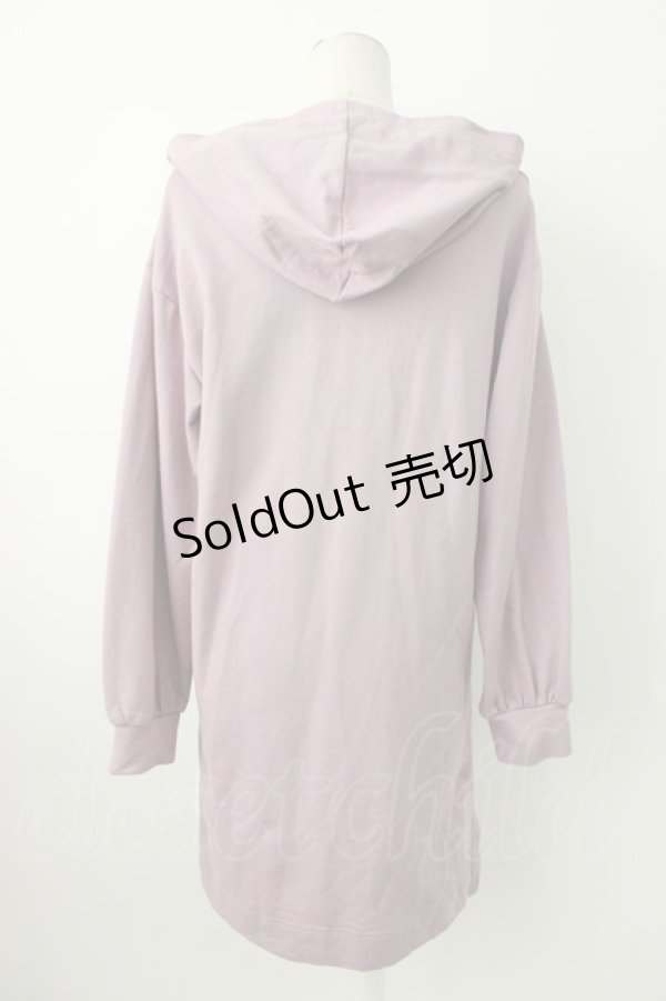 画像2: axes femme / ロング丈プルパーカー  ラベンダー T-26-01-21-009-AX-TO-SA-ZT566 (2)