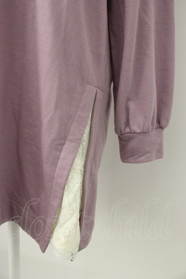 画像3: axes femme / ロング丈プルパーカー  ラベンダー T-26-01-21-009-AX-TO-SA-ZT (3)