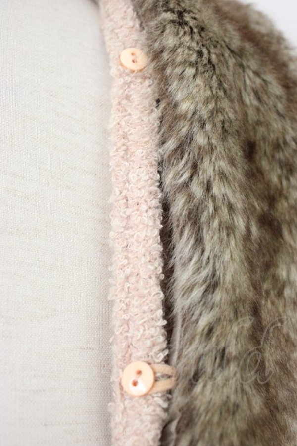 画像3: axes femme / ファー襟付きロングカーディガン M ベージュ T-26-01-21-010-AX-TO-SA-ZT (3)