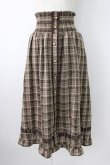 画像1: axes femme / チェック柄2wayロングスカート  ブラウン T-26-01-21-017-AX-SK-SA-ZT (1)