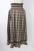 画像2: axes femme / チェック柄2wayロングスカート  ブラウン T-26-01-21-017-AX-SK-SA-ZT (2)