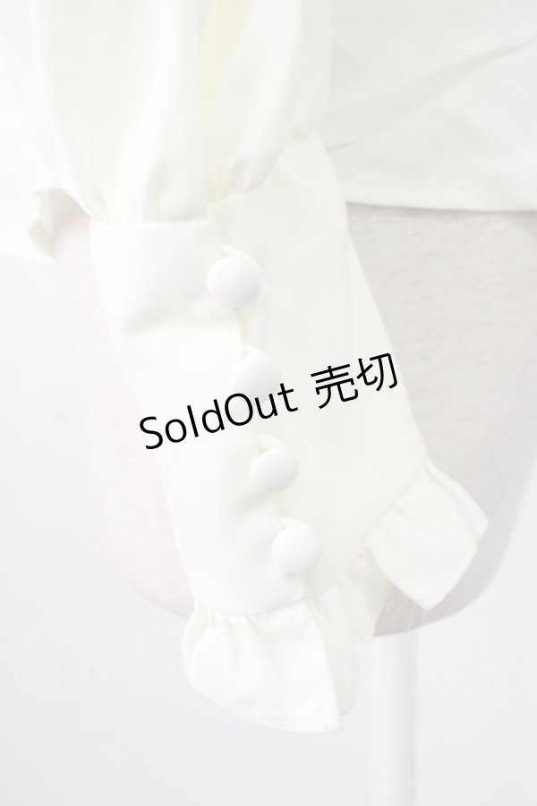 画像3: axes femme kawaii / 刺繍入りケープ付2wayブラウス M キナリ T-26-01-21-002-AX-BL-SA-ZT (3)