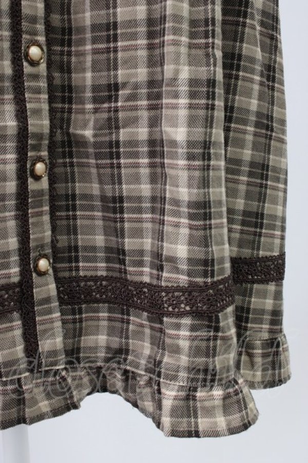 画像4: axes femme / チェック柄2wayロングスカート  ブラウン T-26-01-21-017-AX-SK-SA-ZT (4)