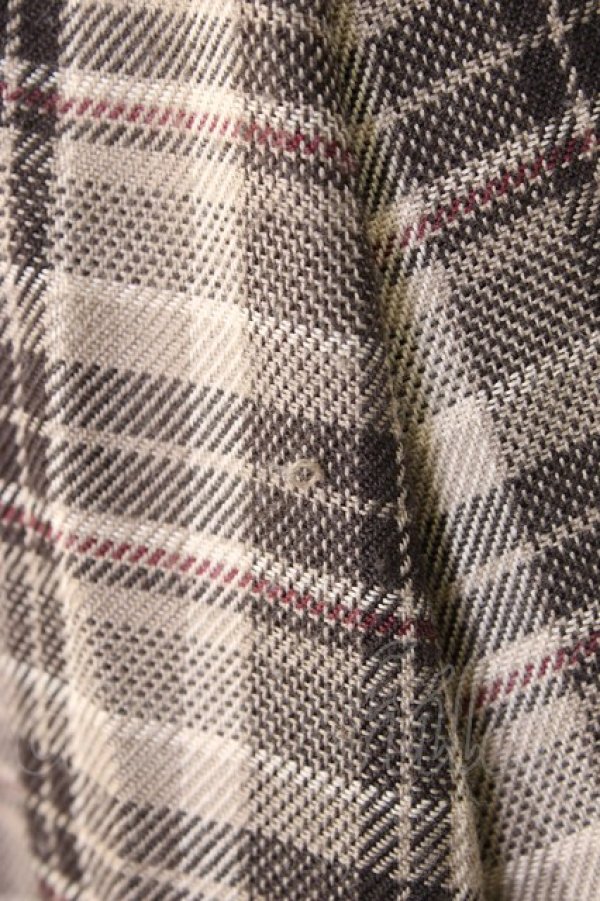 画像5: axes femme / チェック柄2wayロングスカート  ブラウン T-26-01-21-017-AX-SK-SA-ZT (5)