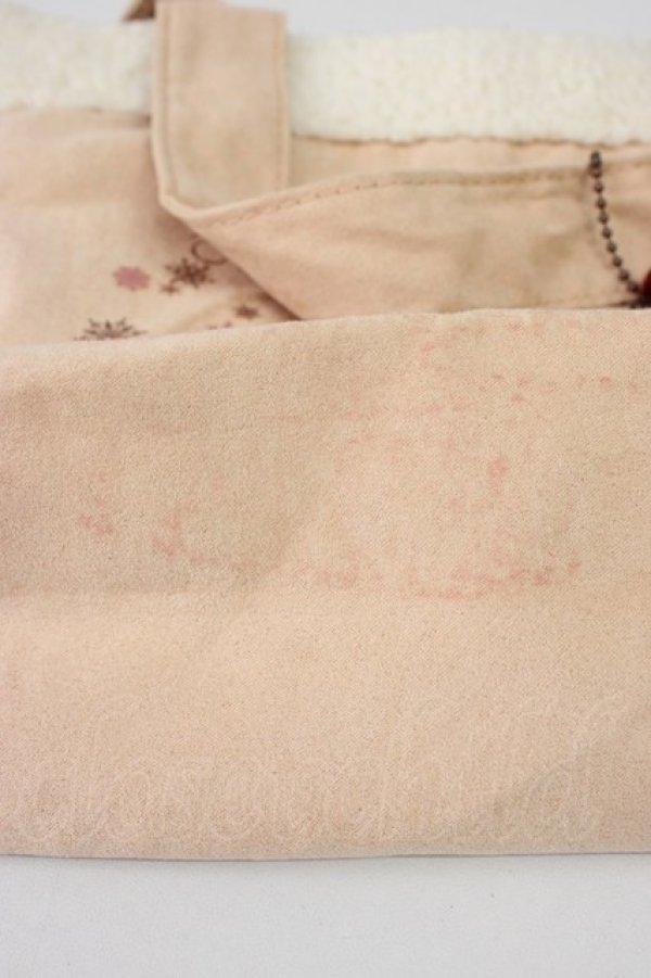 画像4: axes femme / ボア切替ミニトートバッグ  ピンクＸアイボリー T-26-01-21-019-AX-BG-SA-ZT (4)