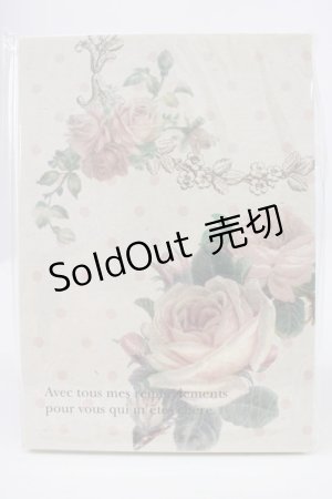 画像: axes femme / ローズ柄ノート  キナリ T-26-01-21-023-AX-ZA-SA-ZT