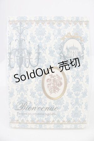 画像: axes femme / アンティーク柄ノート  ブルー T-26-01-21-024-AX-ZA-SA-ZT