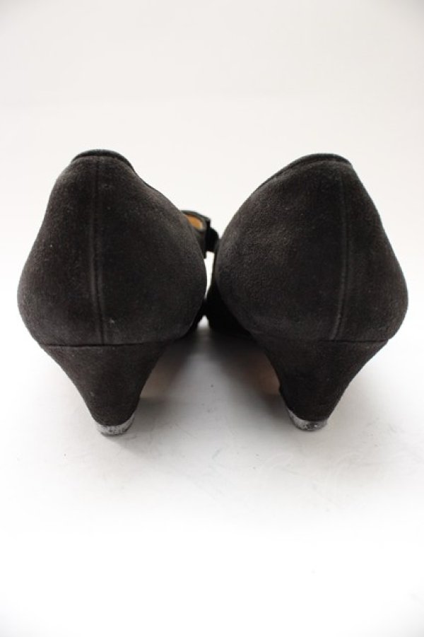 画像4: INGEBORG / スウェードパンプス LL ブラック T-26-01-21-027-LO-SH-SA-ZT (4)