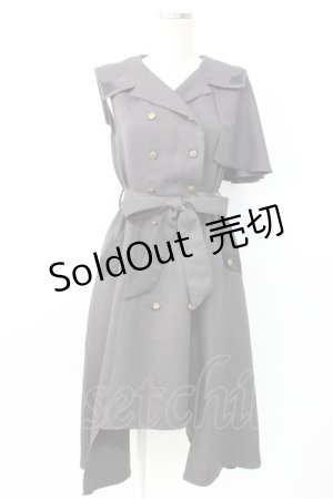 画像: axes femme / トレンチアシメジャンスカ  チャコール T-26-01-25-003-AX-OP-SA-ZT559