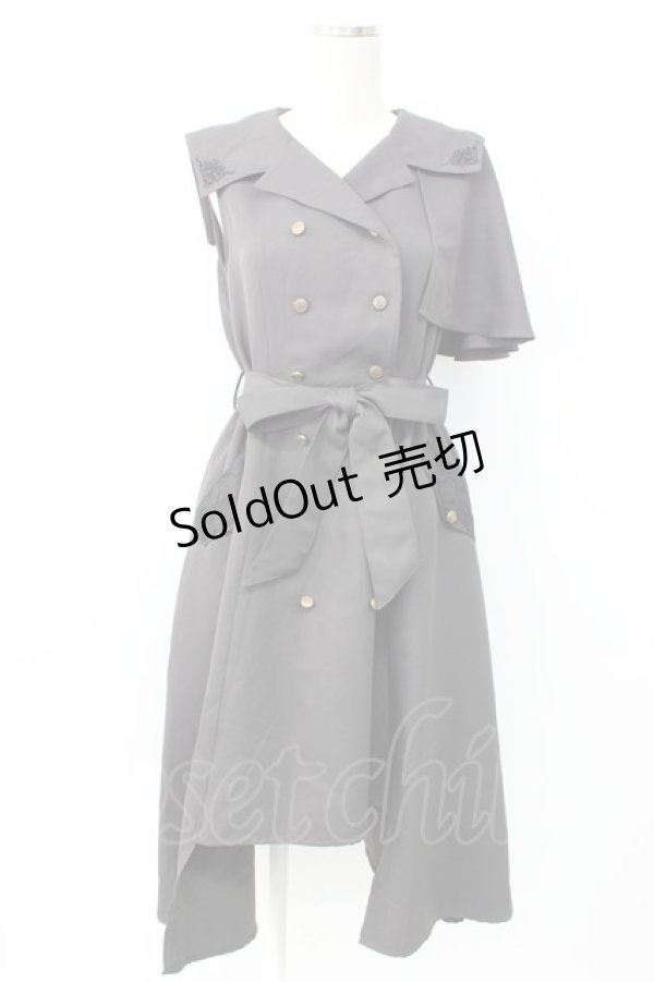 画像1: axes femme / トレンチアシメジャンスカ  チャコール T-26-01-25-003-AX-OP-SA-ZT559 (1)