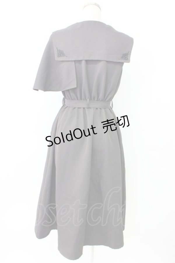 画像2: axes femme / トレンチアシメジャンスカ  チャコール T-26-01-25-003-AX-OP-SA-ZT559 (2)