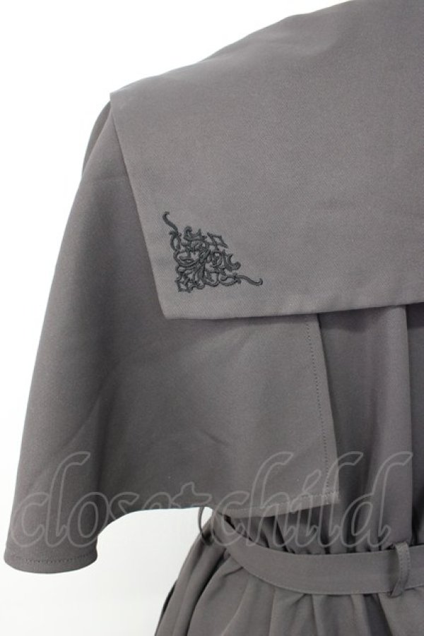 画像3: axes femme / トレンチアシメジャンスカ  チャコール T-26-01-25-003-AX-OP-SA-ZT (3)