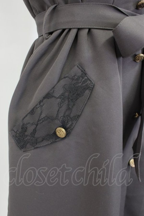 画像4: axes femme / トレンチアシメジャンスカ  チャコール T-26-01-25-003-AX-OP-SA-ZT (4)