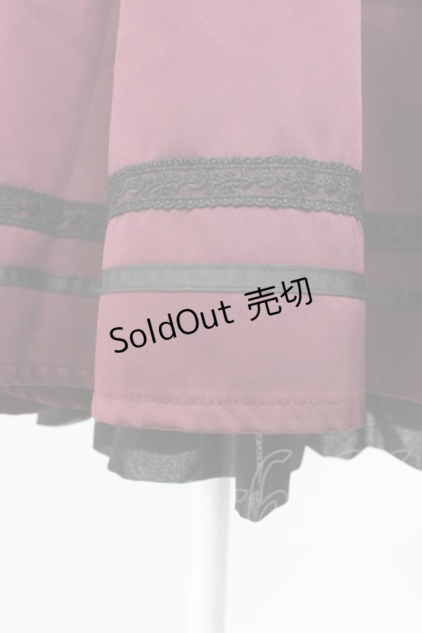 画像4: axes femme / レースアップフレアスカート  ワイン T-26-01-25-004-AX-SK-SA-ZT559 (4)