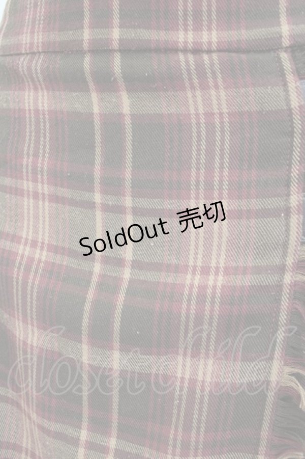 画像4: axes femme / タータンチェックロングスカート M ワイン T-26-01-25-005-AX-SK-SA-ZT559 (4)