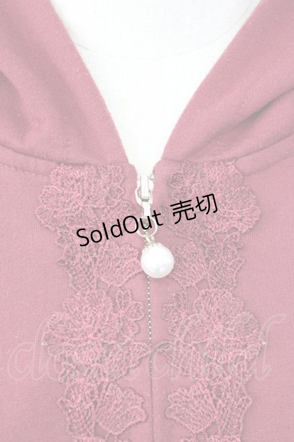 画像4: axes femme / レース切替パーカー M ワイン T-26-01-25-001-AX-TO-SA-ZT (4)