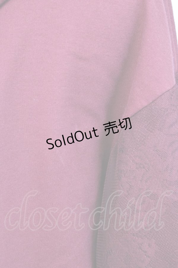 画像6: axes femme / レース切替パーカー M ワイン T-26-01-25-001-AX-TO-SA-ZT (6)