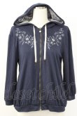 画像1: axes femme / パールフラワー刺繍パーカー M ネイビー T-26-01-25-002-AX-TO-SA-ZT (1)