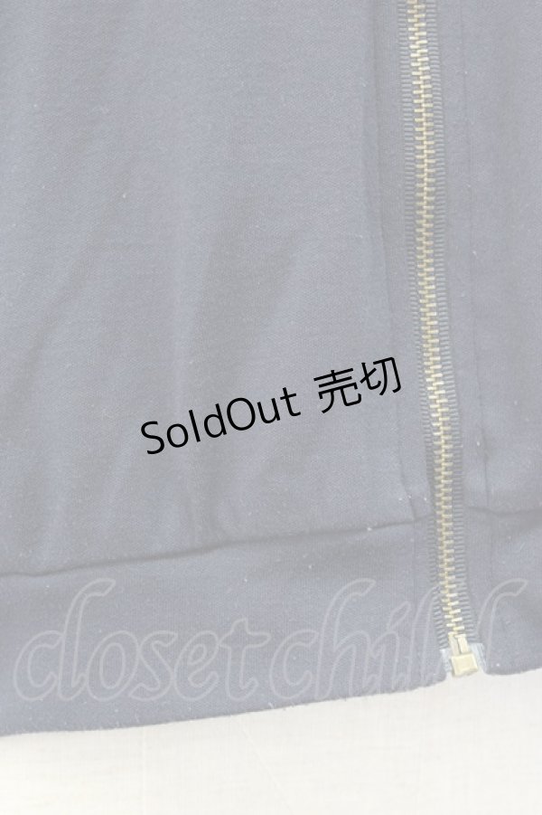 画像3: axes femme / パールフラワー刺繍パーカー M ネイビー T-26-01-25-002-AX-TO-SA-ZT (3)