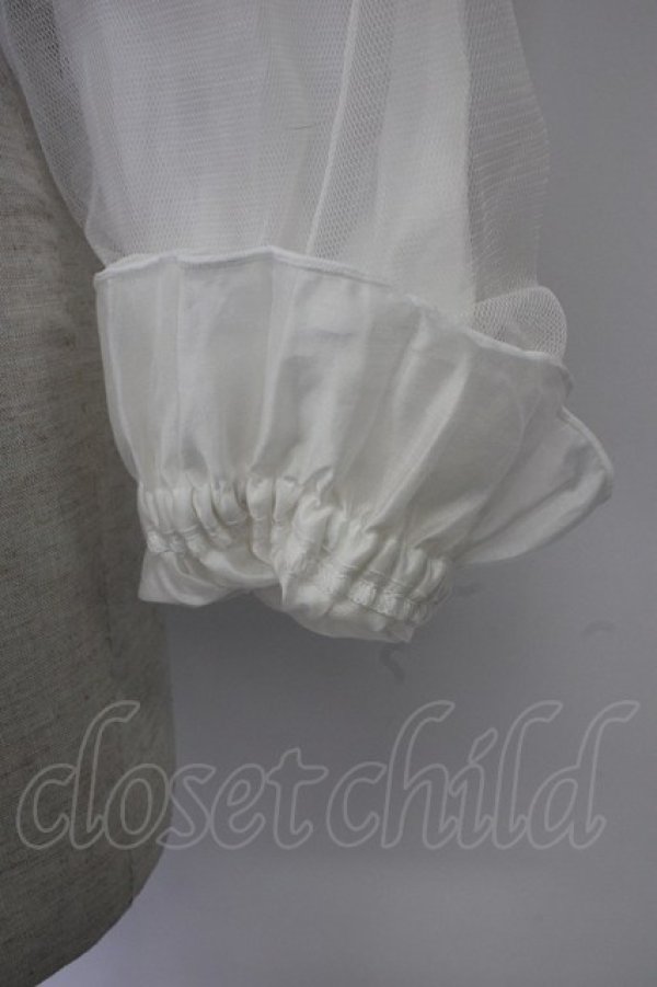 画像4: axes femme POETIQUE / シアー×チュールブルゾン M ホワイト T-26-01-26-002-AX-TO-SA-ZT561 (4)