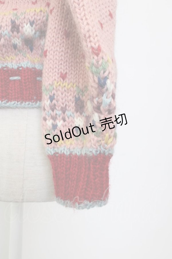 画像6: PINK HOUSE / PHデザイン裾ポンポンフードニットカーディガン  ピンク T-26-01-26-026-LO-TO-SA-ZT (6)