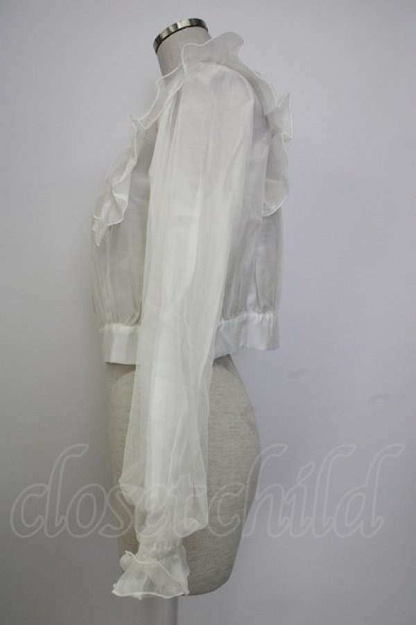 画像7: axes femme POETIQUE / シアー×チュールブルゾン M ホワイト T-26-01-26-002-AX-TO-SA-ZT561 (7)